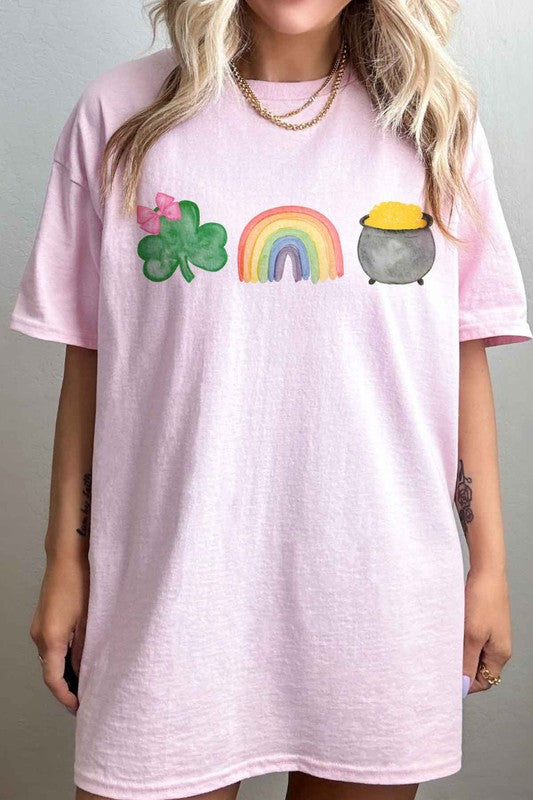 St Patricks Day Oversized Graphic Tee